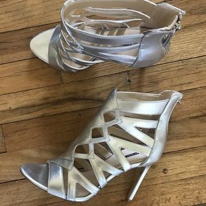 Silver Zara Basics Heels